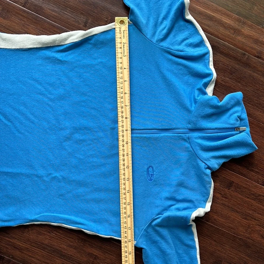 Icebreaker Bodyfit 260 Wool Zip Neck pullover Stripes Medium Blue Gray - Picture 2 of 12